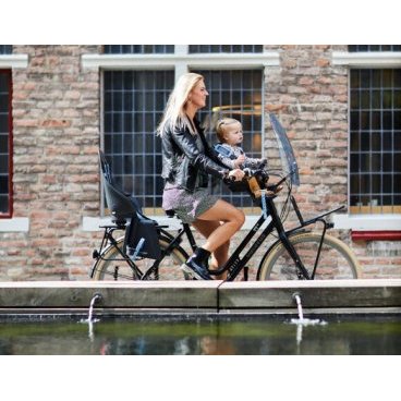 Детское велокресло Compact Adapter Urban iki, на рулевую трубу, черный/коричневый, до 15 кг, 212672_URBANIKI
