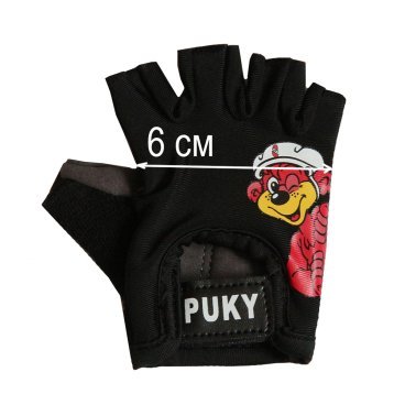Велоперчатки Puky, короткие пальцы, black, NS83210