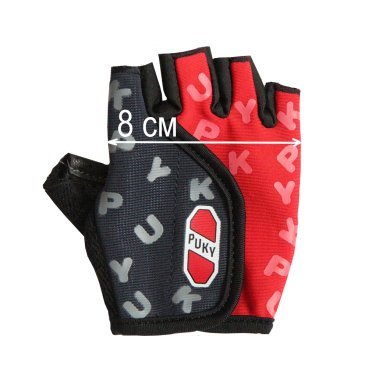 Велоперчатки Puky, короткие пальцы, black/red, NS83214