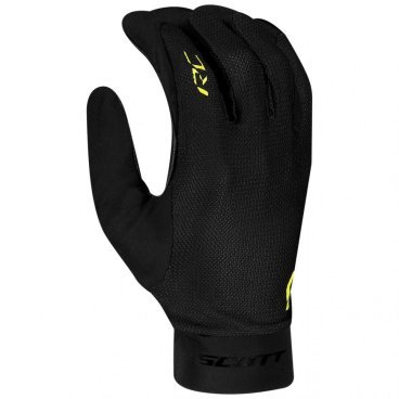 Фото Велоперчатки SCOTT RC Premium, длинные пальцы, black/sulphur yellow, 2020, 275390-5024