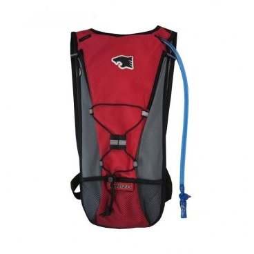 Рюкзак VENZO, с питьевой велосипедной системой (гидратором), красный/серый, VZ-F21-004-RED