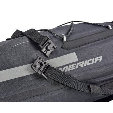 Сумка велосипедная подседельная Merida Big Saddle Bag, 21,25L, 17*50*25cm, 410гр. Black/Grey, 2276004325