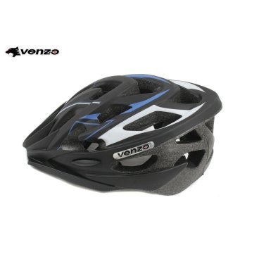 Шлем велосипедный VENZO VZ20-008, взрослый, черный/синий, RHEVZ20F26M5