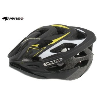 Шлем велосипедный VENZO VZ20-008, взрослый, черный/желтый, RHEVZ20F26M8
