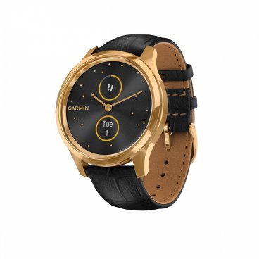 Фото Смарт-часы Garmin vivomove Luxe, S/E EU, Leather, Gold, Black, 010-02241-22