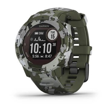Смарт-часы Garmin Instinct Solar, Camo Edition, GPS Watch, Lichen Camo, 010-02293-06