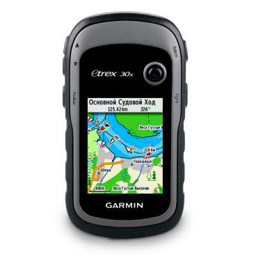 Велосипедный навигатор Garmin eTrex 30x GPS, GLONASS Russia, черный-серый, 010-01508-11