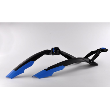 Крылья велосипедные Simpla ADHD Long, 27.5''-29'', комплект, для велосипедов с амортизаторами, черно - синий, S28.7