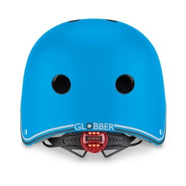 Шлем велосипедный Globber PRIMO LIGHTS, детский, голубой