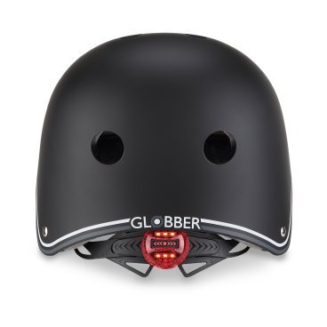 Шлем велосипедный Globber PRIMO LIGHTS, детский, черный