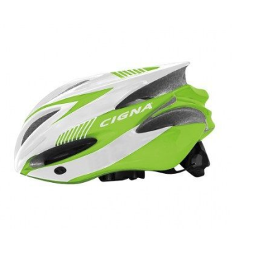 Шлем велосипедный Cigna WT-029, зелёный/белый, 883029