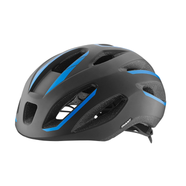 Фото Шлем велосипедный GIANT STRIVE, матовый черный/синий, 800001060