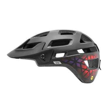 Шлем велосипедный Giant/Liv INFINITA SX, с технологией MIPS, женский, матовый черный/градиентный красный, 800001602