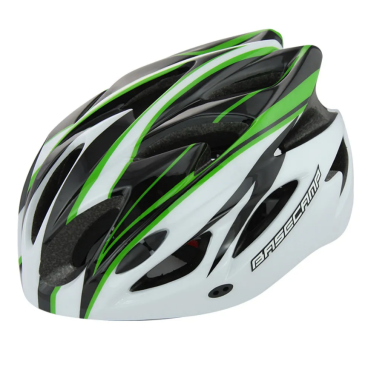 Шлем велосипедный CIGNA WT-012, чёрный/зеленый/белый, УТ00019383