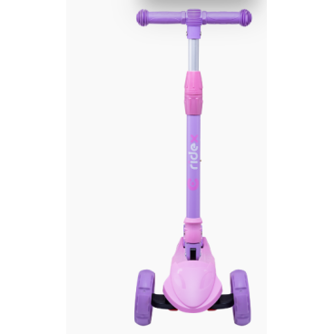 Самокат RIDEX Bunny, 3-х колесный, складной, детский, 135/90 мм, розовый/фиолетовый