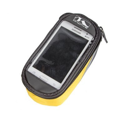 Сумочка-чехол вело M-WAVE, для смартфона, +бокс 170х80х80мм, с влагозащитой, черно-желтая, 5-122556