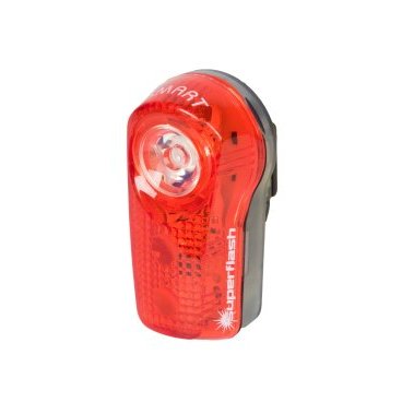 Фонарь велосипедный задний SMART, 3 диода, 2 функции, красный, с батареями, 5-221510