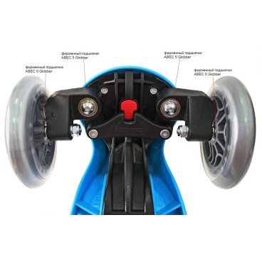 Самокат-трансформер Globber EVO 5 IN 1 LIGHTS, трехколесный, светящиеся колеса, синий, 457-100