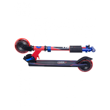Самокат RIDEX Rebel, детский, двухколесный, складной, 125 мм, красный/синий, SX18381
