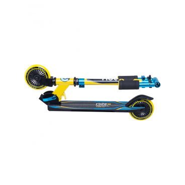 Самокат RIDEX Rebel, детский, двухколесный, складной, 125 мм, желтый/голубой, SX18384