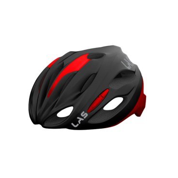 Шлем велосипедный LAS COBALTO, чёрный матовый с красным, LB00010020105LXL