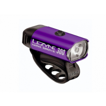 Фото Велофонарь LEZYNE Mini Drive 300, передний, фиолетовый, 1-LED-24F-V121