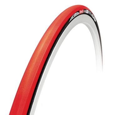 Покрышка-трубка велосипедная Tufo Elite S3, 28", 23 мм, < 225g, чёрный / красный, GAL1H1705111