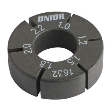 Ключ спицевой UNIOR, для плоских спиц 1,0/1,2/1,5/1,8/2,0/2,2 мм, черный, 1632