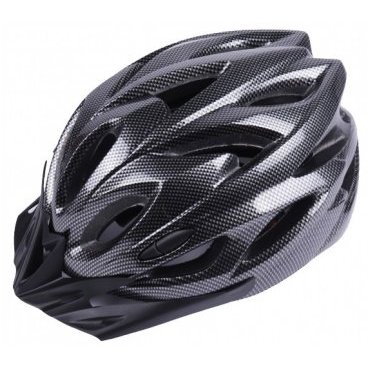 Фото Шлем велосипедный Vinca Sport VSH 25, взрослый, IN-MOLD, карбоно-черный, VSH 25 Carbon-Black (L)