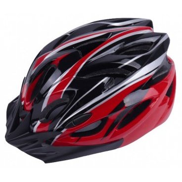 Фото Шлем велосипедный Vinca Sport VSH 25, взрослый, IN-MOLD, черно-красный, VSH 25 Black-Red (L)