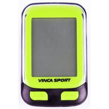 Фото Велокомпьютер Vinca Sport V-3500, проводной, 12 функций, индивидуальная упаковка, желтый/черный, V-3500 lime/black