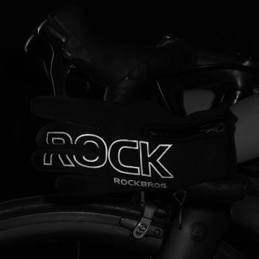 Перчатки велосипедные RockBros, осень/зима, черный, S091-4