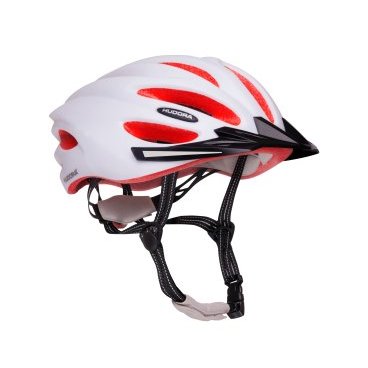 Шлем велосипедный HUDORA Basalt, бело-оранжевый, 84158