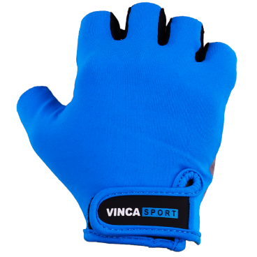 Перчатки велосипедные Vinca Sport, голубые, VG 948