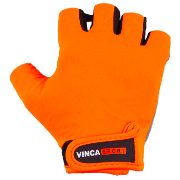 Перчатки велосипедные Vinca Sport, оранжевые, VG 948