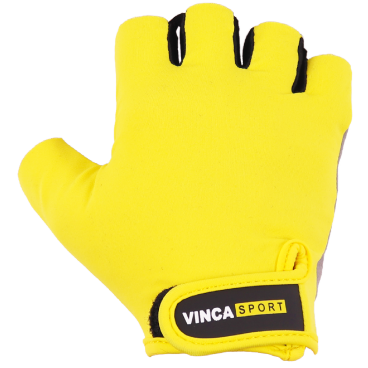 Перчатки велосипедные Vinca Sport, желтые, VG 948