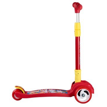 Самокат Farfello Maxi-897, детский, трёхколёсный, нагрузка до 50 кг, светящиеся колёса, red/красный