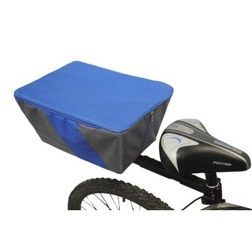 Фото Багажник велосипедный VELOGRUZ, с корзиной, задний, синий, 17777