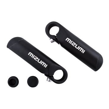 Рога велосипедные Mizumi, алюминий 6061-T6, 22,2 х 80 мм, черный, BE-301-80