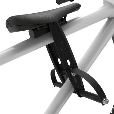 Фото Седло детское Little Explorer - Cross bar seat, переднее, на раму велосипеда, чёрный, CS430
