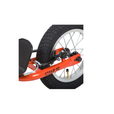 Самокат для детей Novatrack STAMP N2, ручной тормоз V-brake, мягкая накладка на руле, оранжевый, 12STAMPN2.OR20
