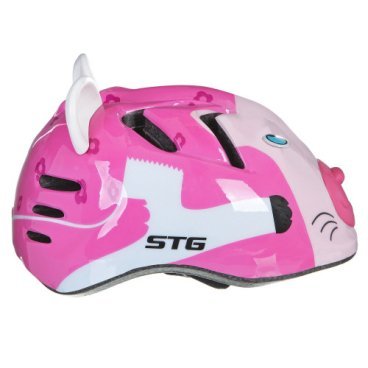 Шлем велосипедный STG MV7-CAT, детский/подростковый, розовый
