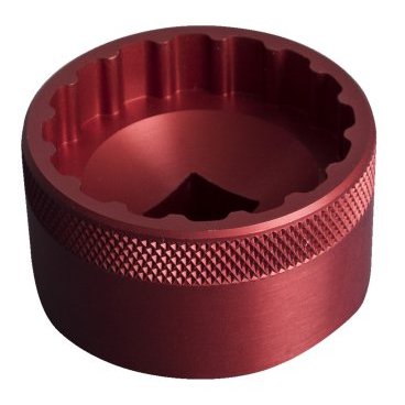 Фото Головка для установки каретки UNIOR 16 Notch, алюминий, диаметр 53 мм, красный, 1671.16N