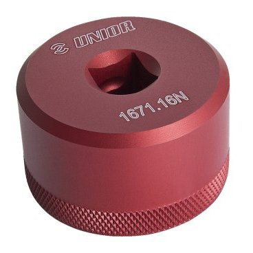 Головка для установки каретки UNIOR 16 Notch, алюминий, диаметр 53 мм, красный, 1671.16N