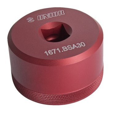 Головка UNIOR, для установки каретки BSA30, диаметр 53 мм, алюминий, красный, 1671.BSA30