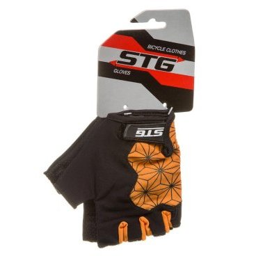 Перчатки велосипедные STG Replay unisex, черно/оранжевый, Х95305-Л