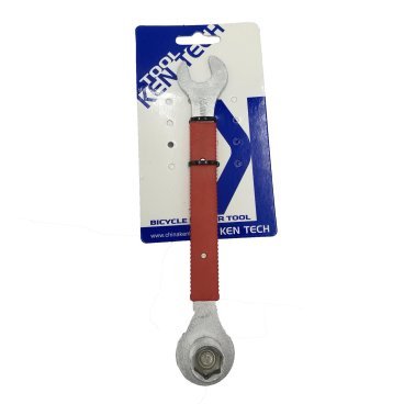 Ключ педальный Kenli, 15мм, с торцевыми головками для болтов/гаек каретки, KL-9725H