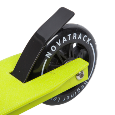 Самокат экстремальный Novatrack Wolf 110 Plastic EL, 110 мм, черно-зеленый, 110P.WOLF.BGN9, 2019