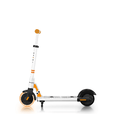 Электросамокат TRIBE Kid, детский, двухколёсный, 6" колеса, бело-оранжевый, TES-KID062600ORANGE