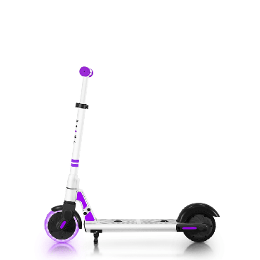 Фото Электросамокат TRIBE Kid, детский, двухколёсный, 6" колеса, бело-фиолетовый, TES-KID062600PURP